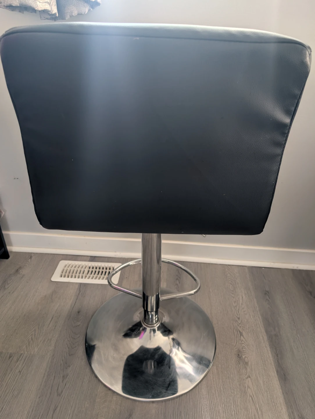 Black Adjustable Swivel Bar Stool - photo 2