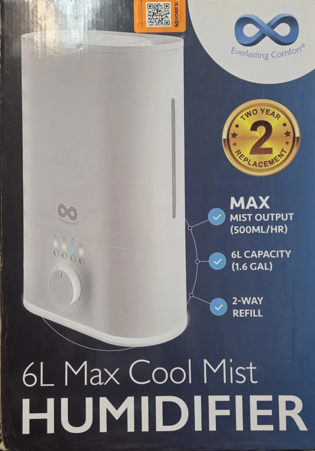 Everlasting Comfort 6L Cool Mist Humidifier - photo 2