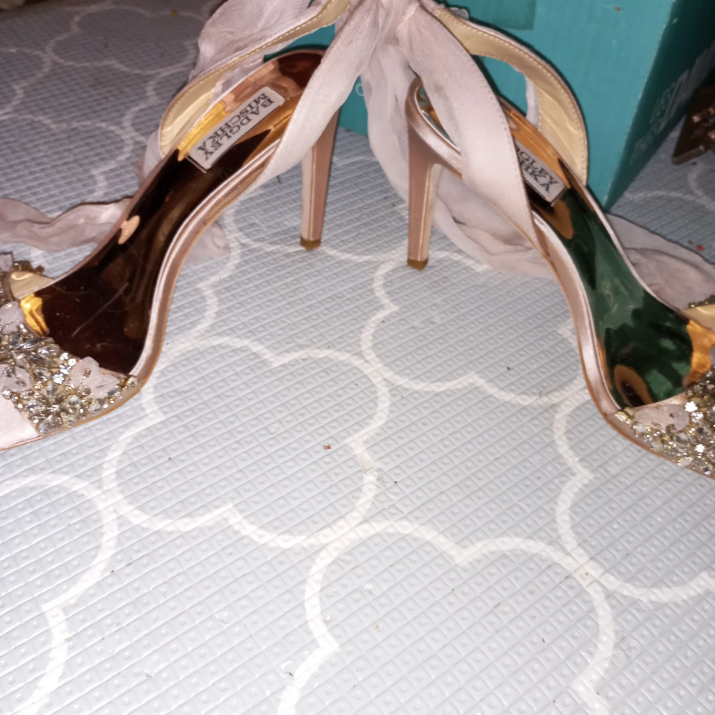 Badgley Mischka embellished heels - photo 4