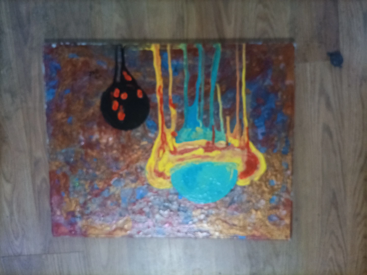 Abstract Acrylic Painting on Canvas