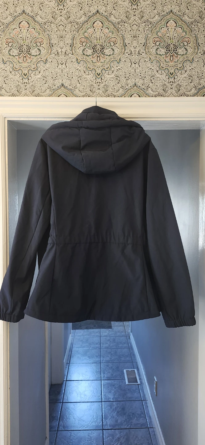 New Tommy Hilfiger Women's Quilted Hooded Jacket Black XL - photo 5