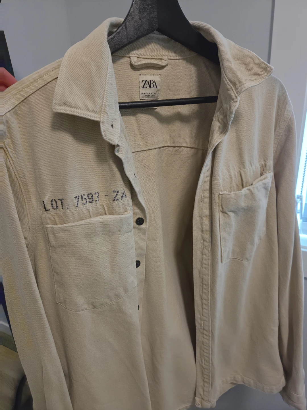Zara Beige Denim Shirt Jacket - photo 5