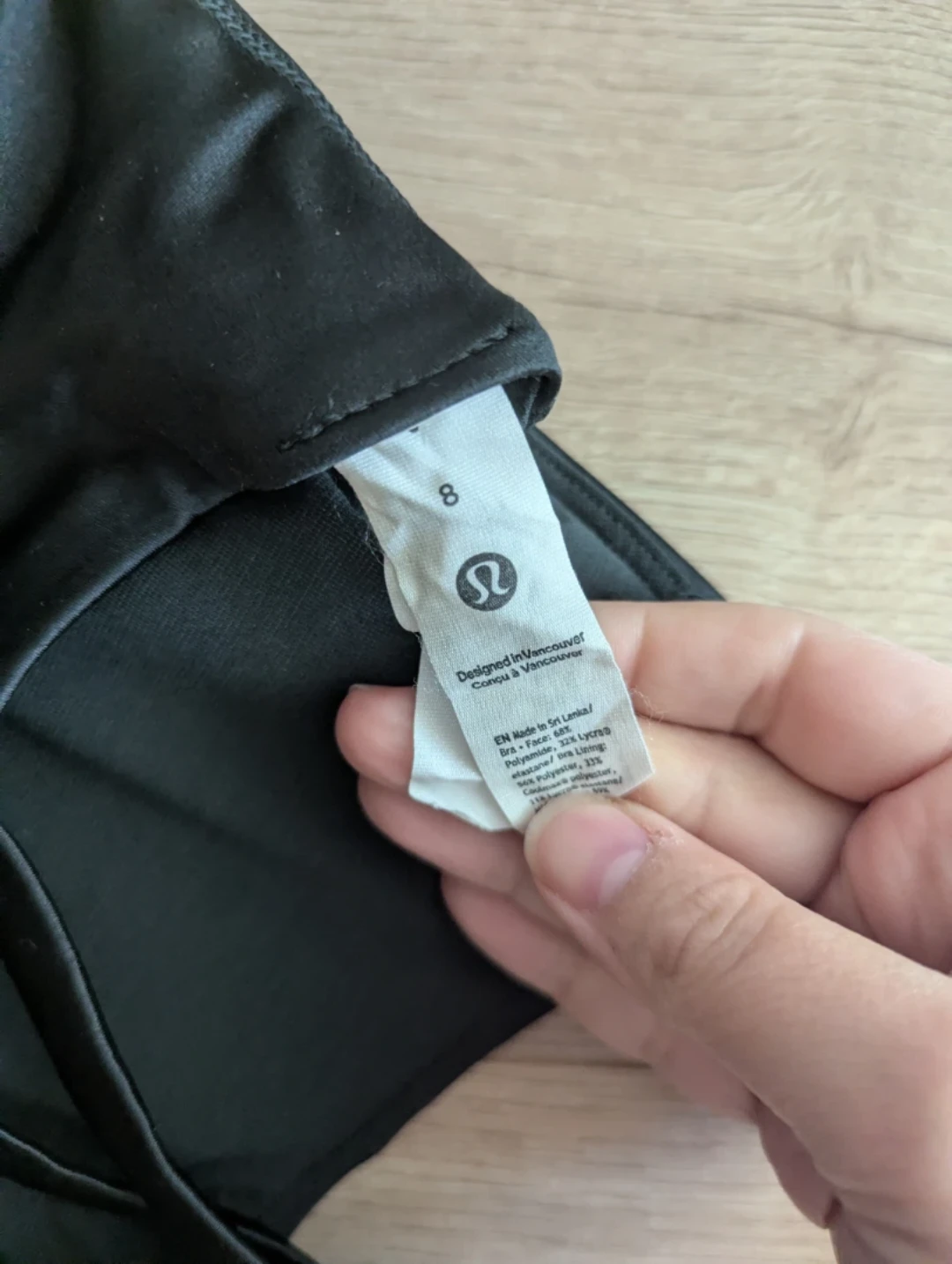 Lululemon Energy Black Sports Bra Size 8 - photo 3