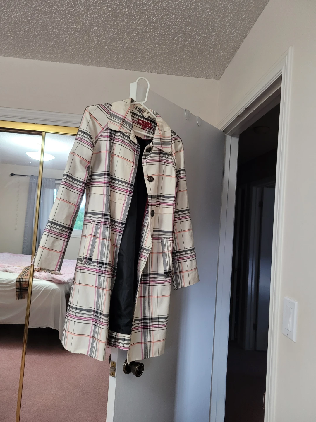 Merona Plaid Trench Coat🏈