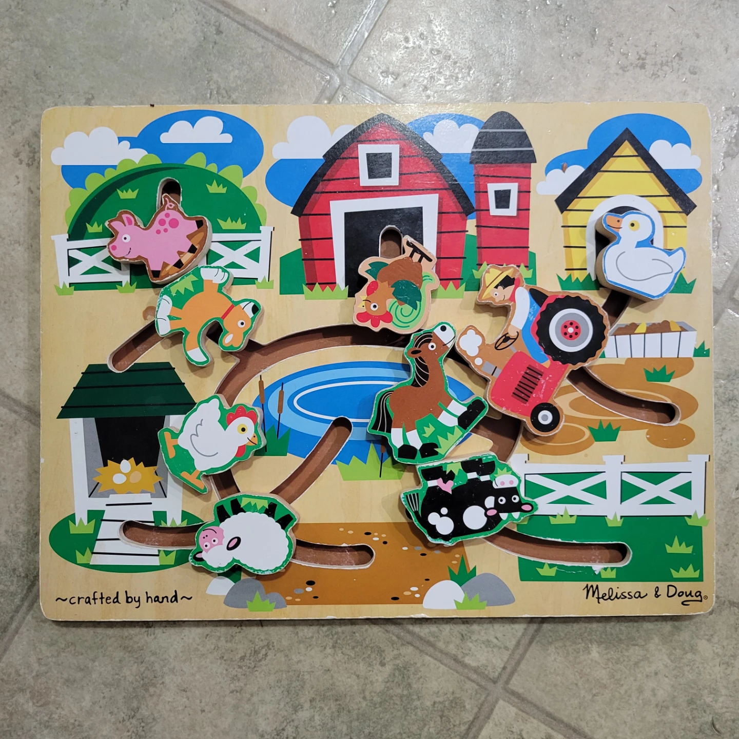 Melissa & Doug Farm Wooden Maze Puzzle