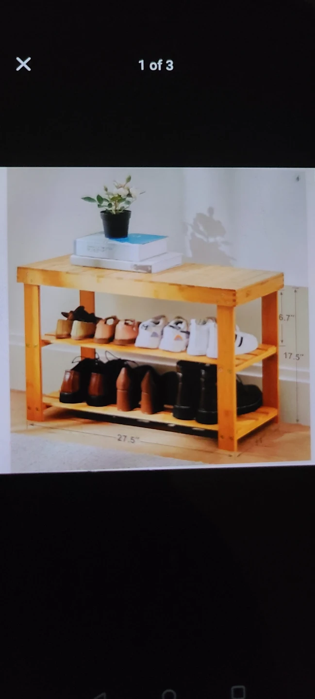 Bamboo Shoe Rack Bench - photo 3