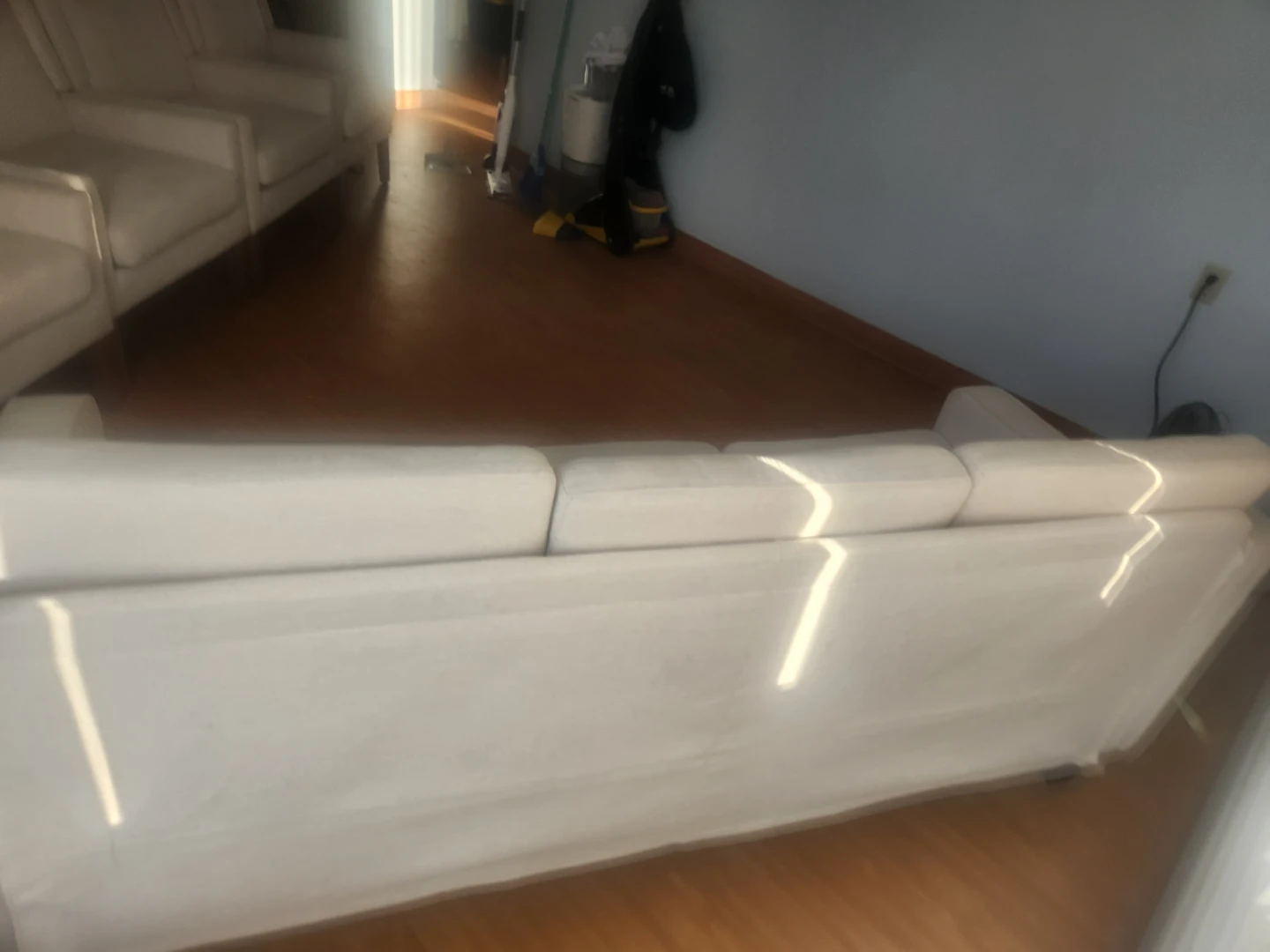 Cream Three-Seater Sofa - photo 3