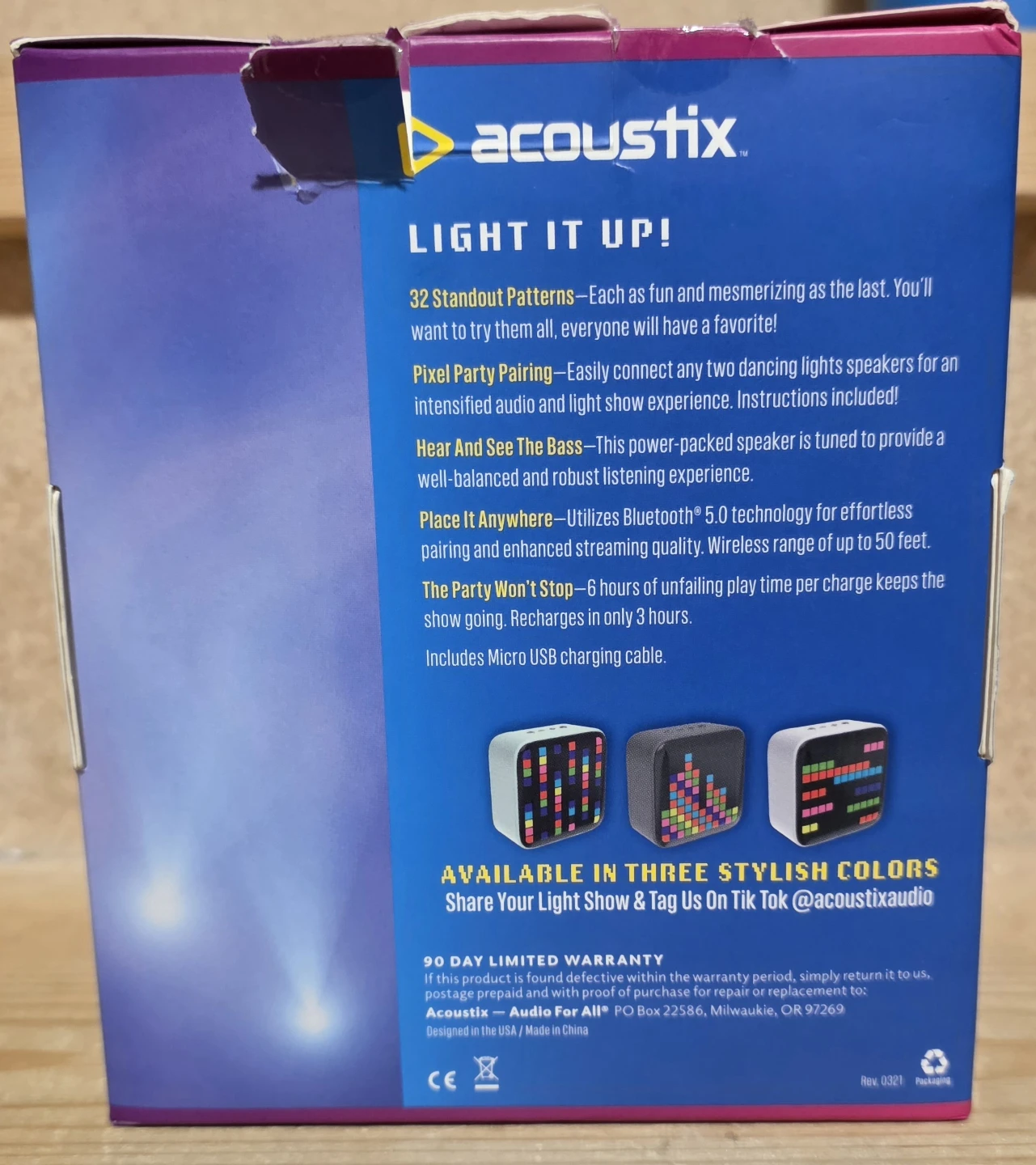 Acoustix Wireless Pixel Party Dancing Lights Speaker - photo 2
