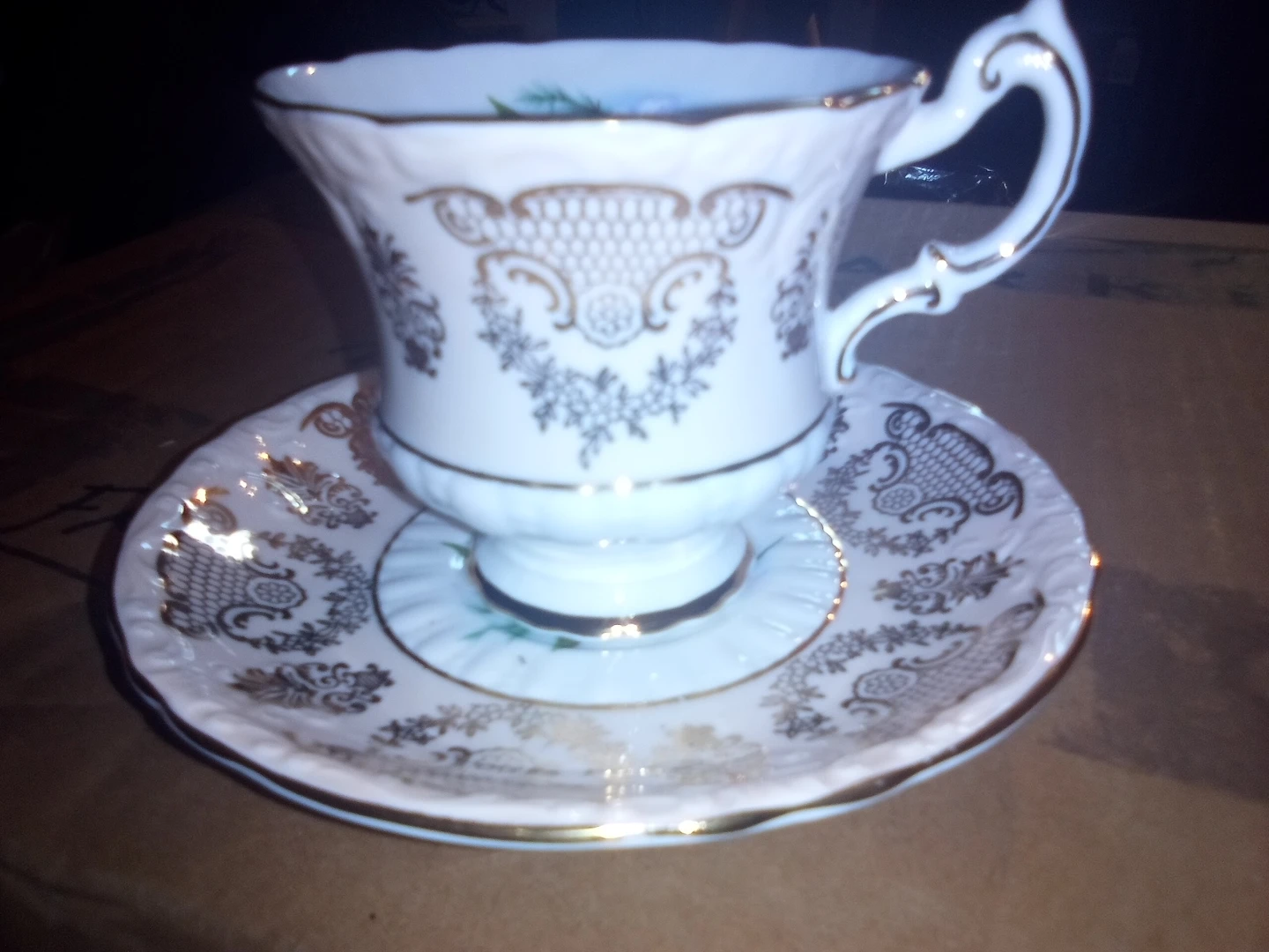 Assorted Vintage Teacups and Creamer Set