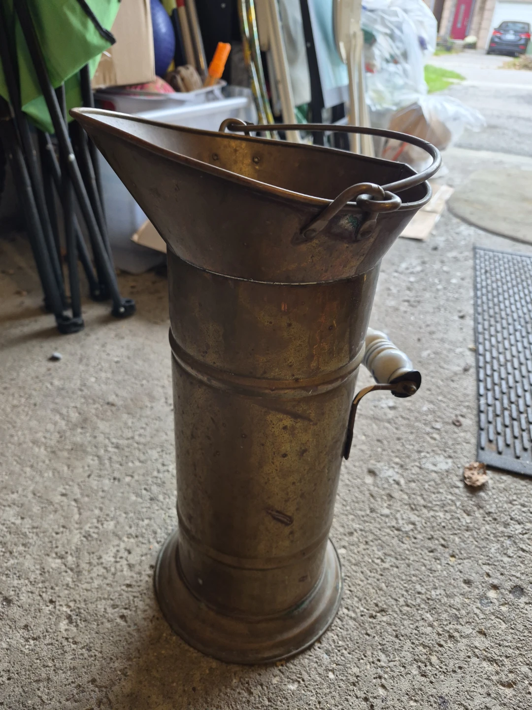 Vintage Brass Coal Scuttle Bucket - photo 3