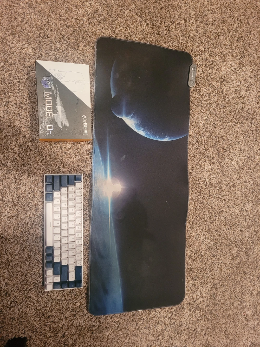 Glorious Model O- magegee keyboard and mouse pad bundle