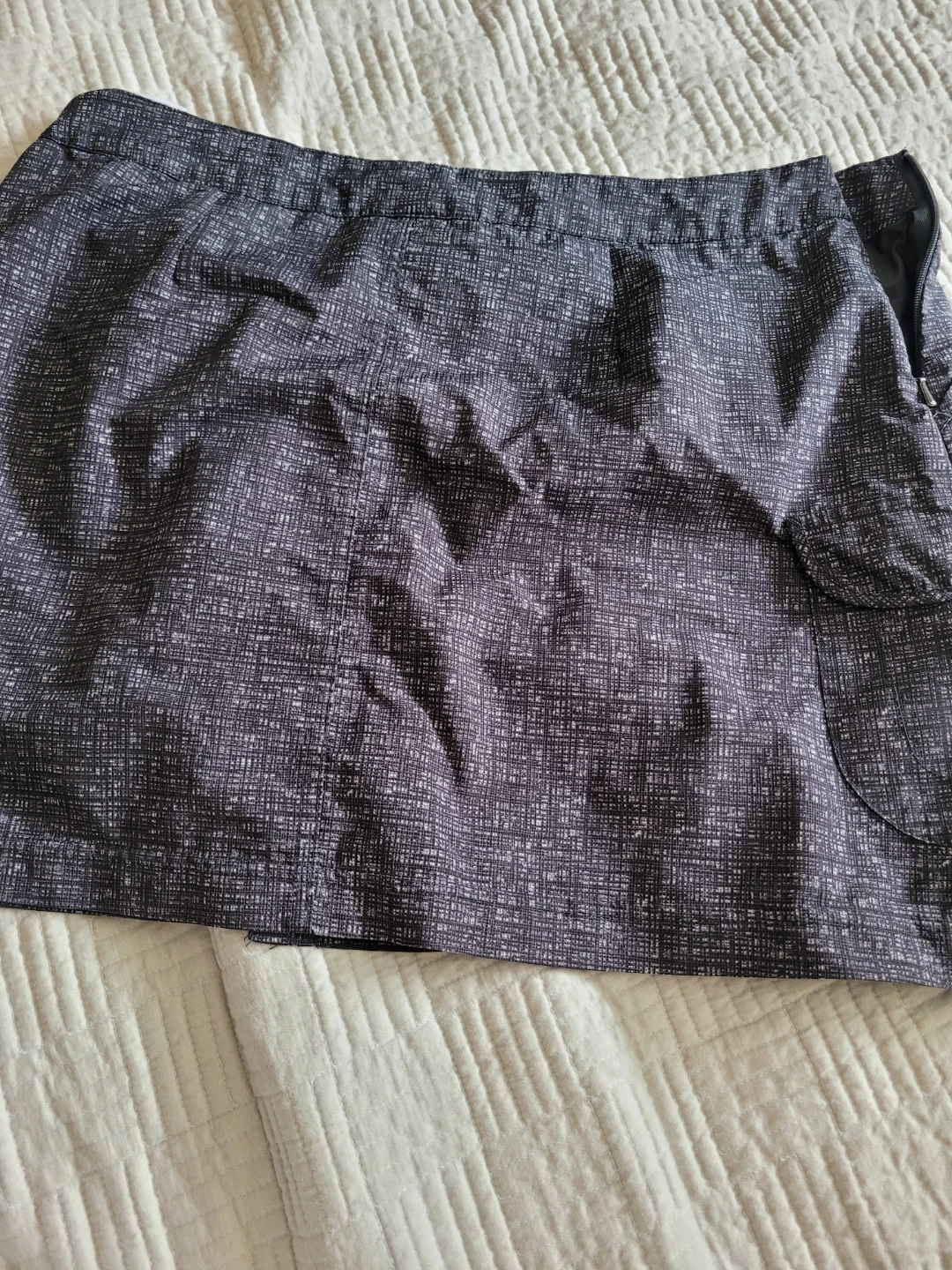 A🏈via athletic skort, grey and black, size S/P