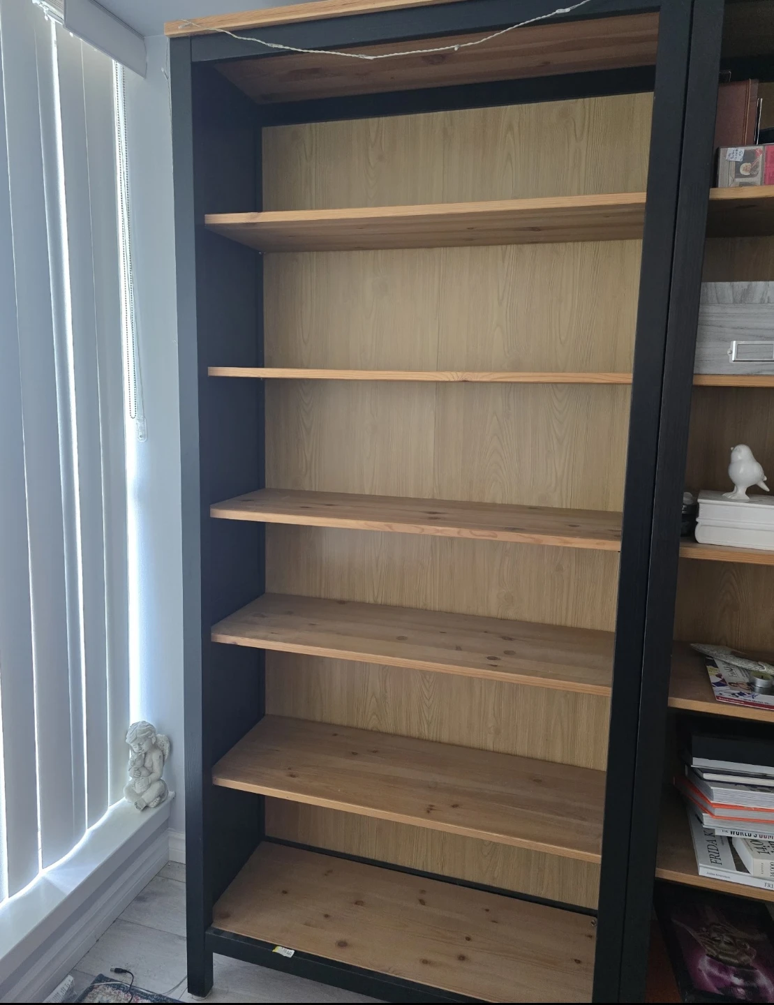 IKEA HEMNES Bookcase - Black-brown/Light brown