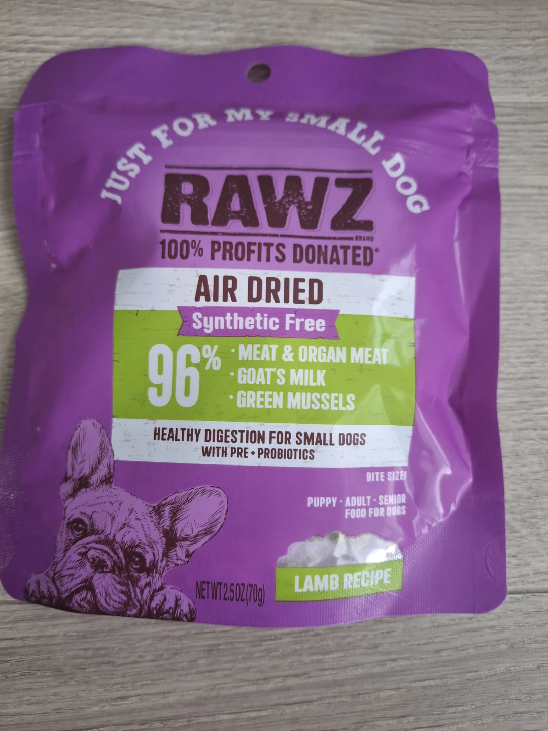 Rawz Air Dried Lamb Recipe Small Dog Food