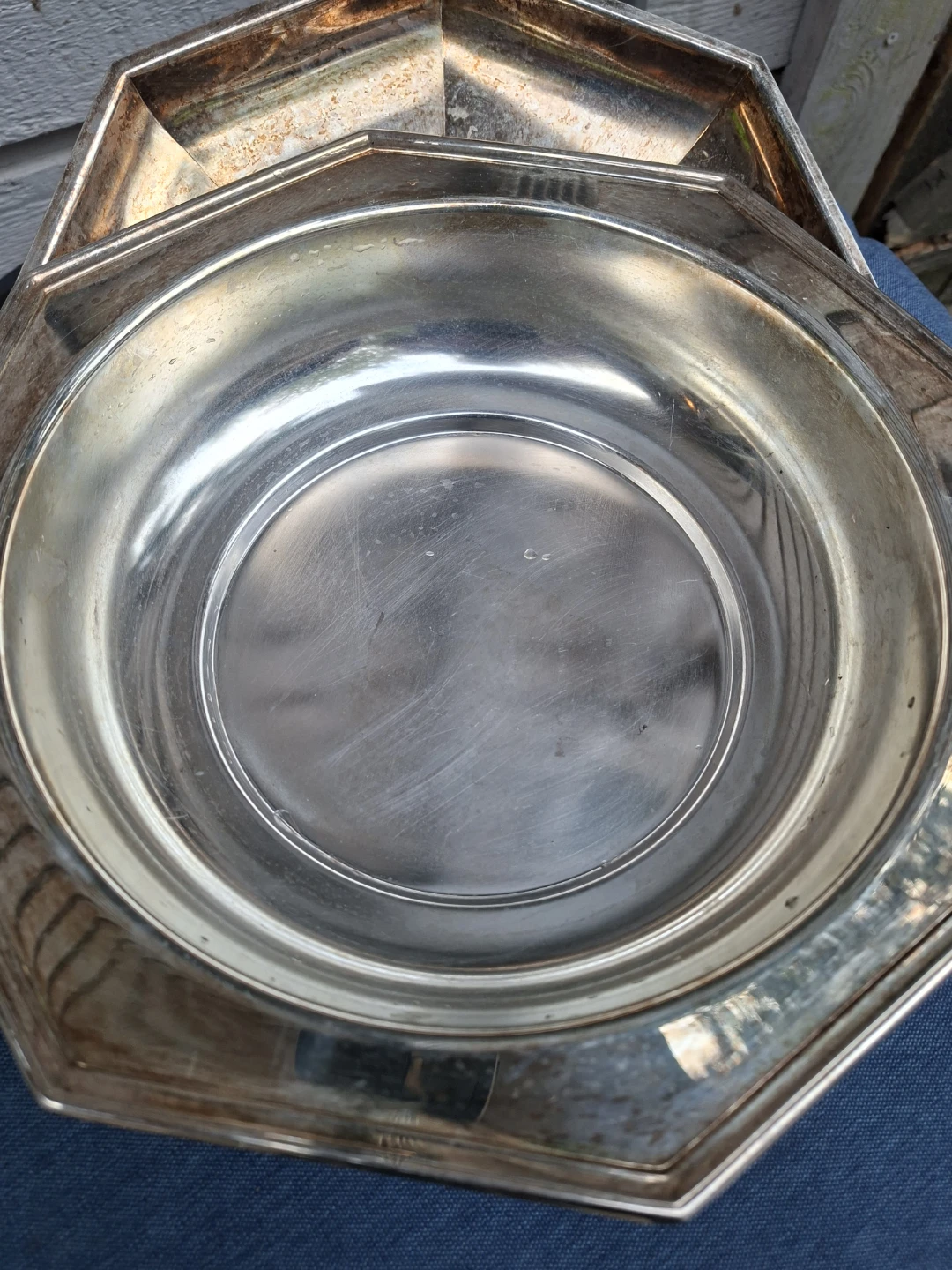 Vintage Silver Plated Brass Serving Dish