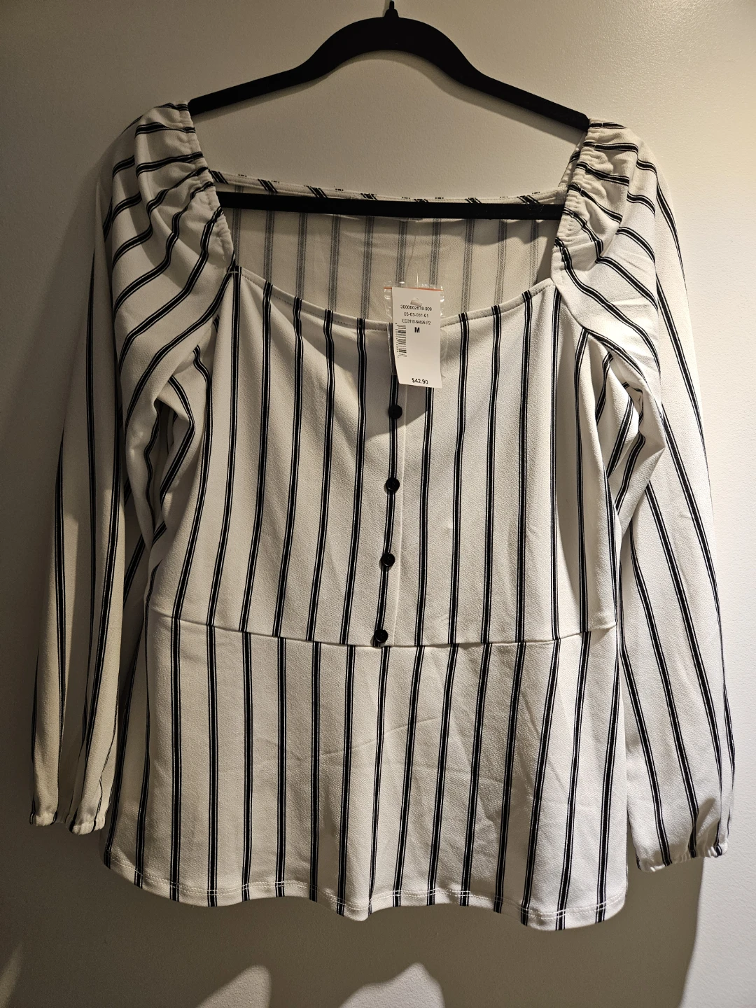 Striped Peplum Blouse