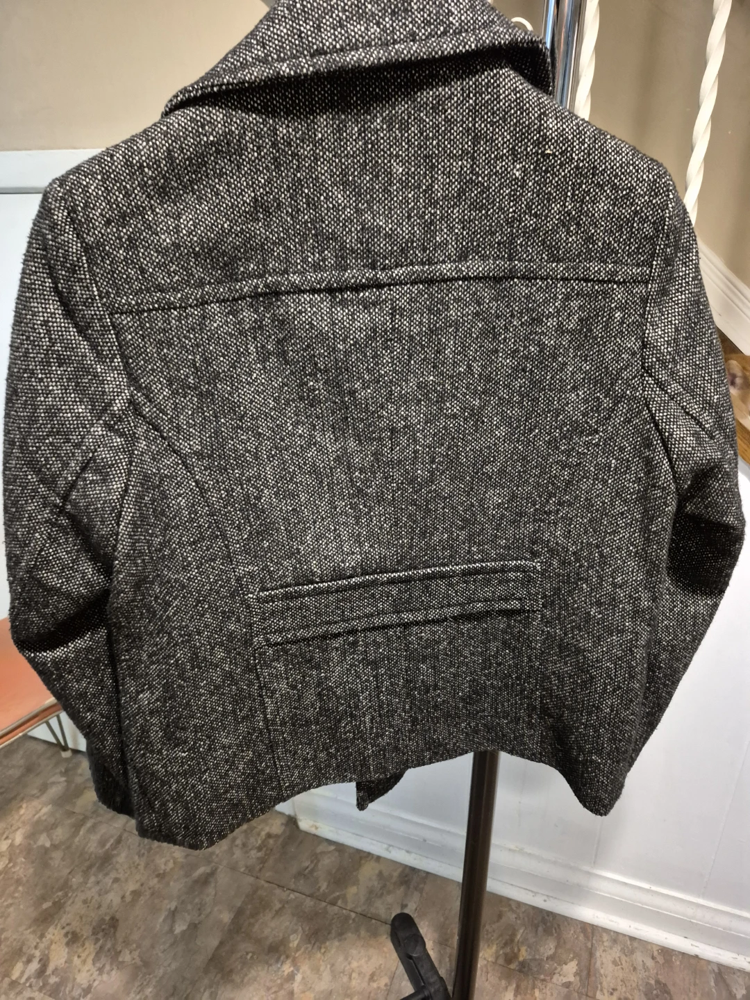 George Double-Breasted Peacoat Black/White Size S/P - photo 3