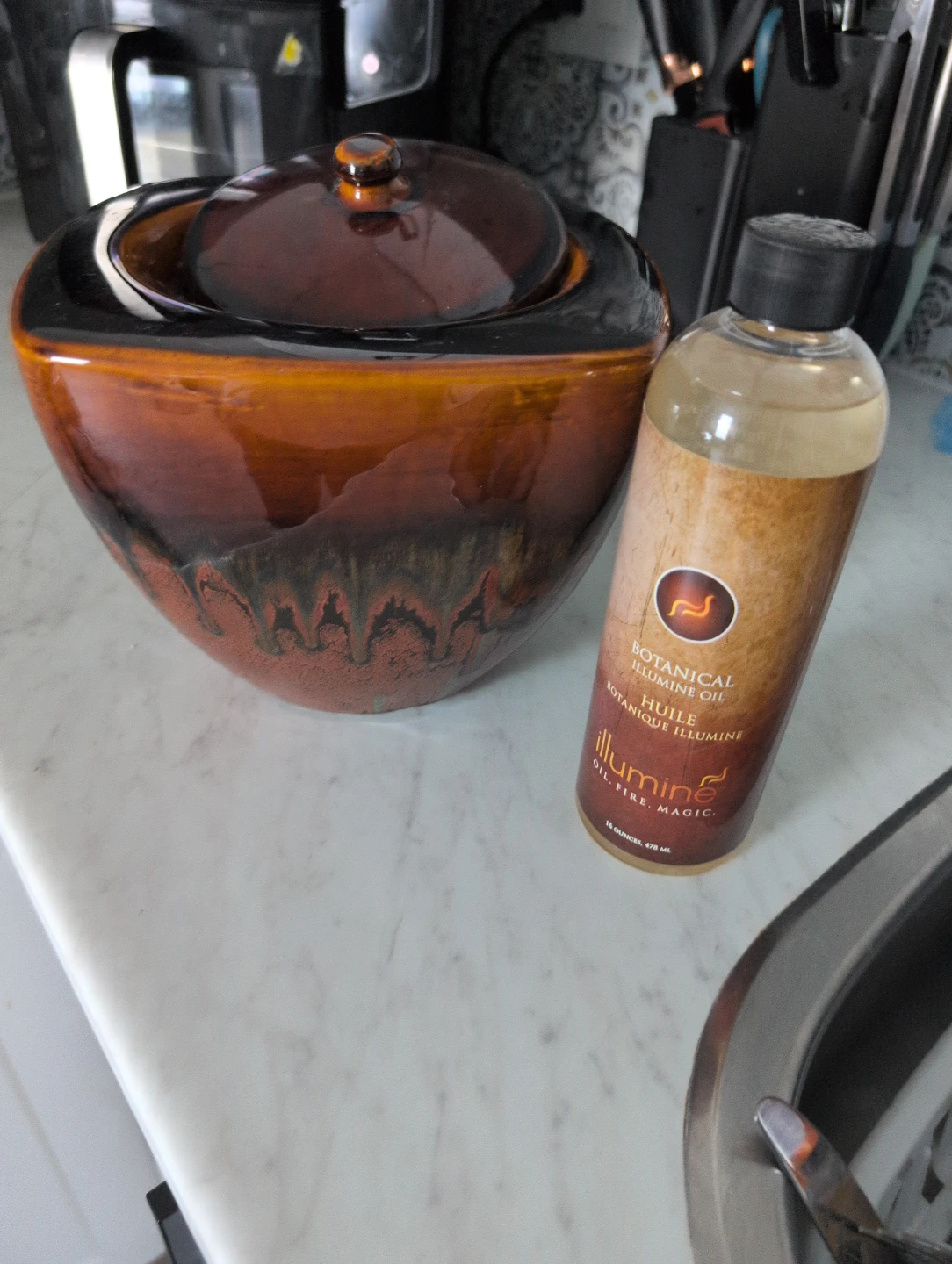 Fire bowl and Illumine Botanical Illumine Oil 473ml