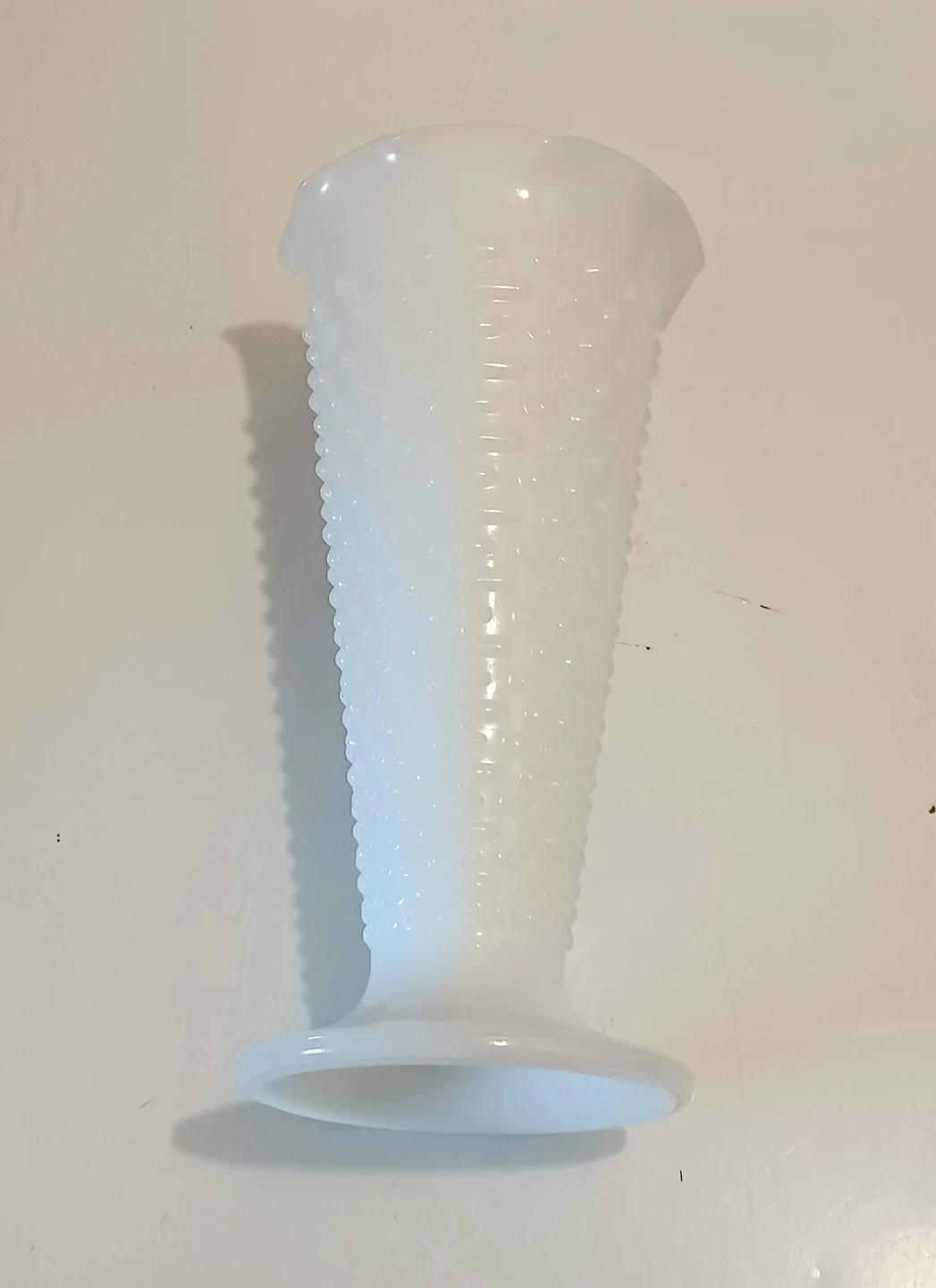 Vtg Trumpet Anchor Hocking Hobnail Vase - photo 3