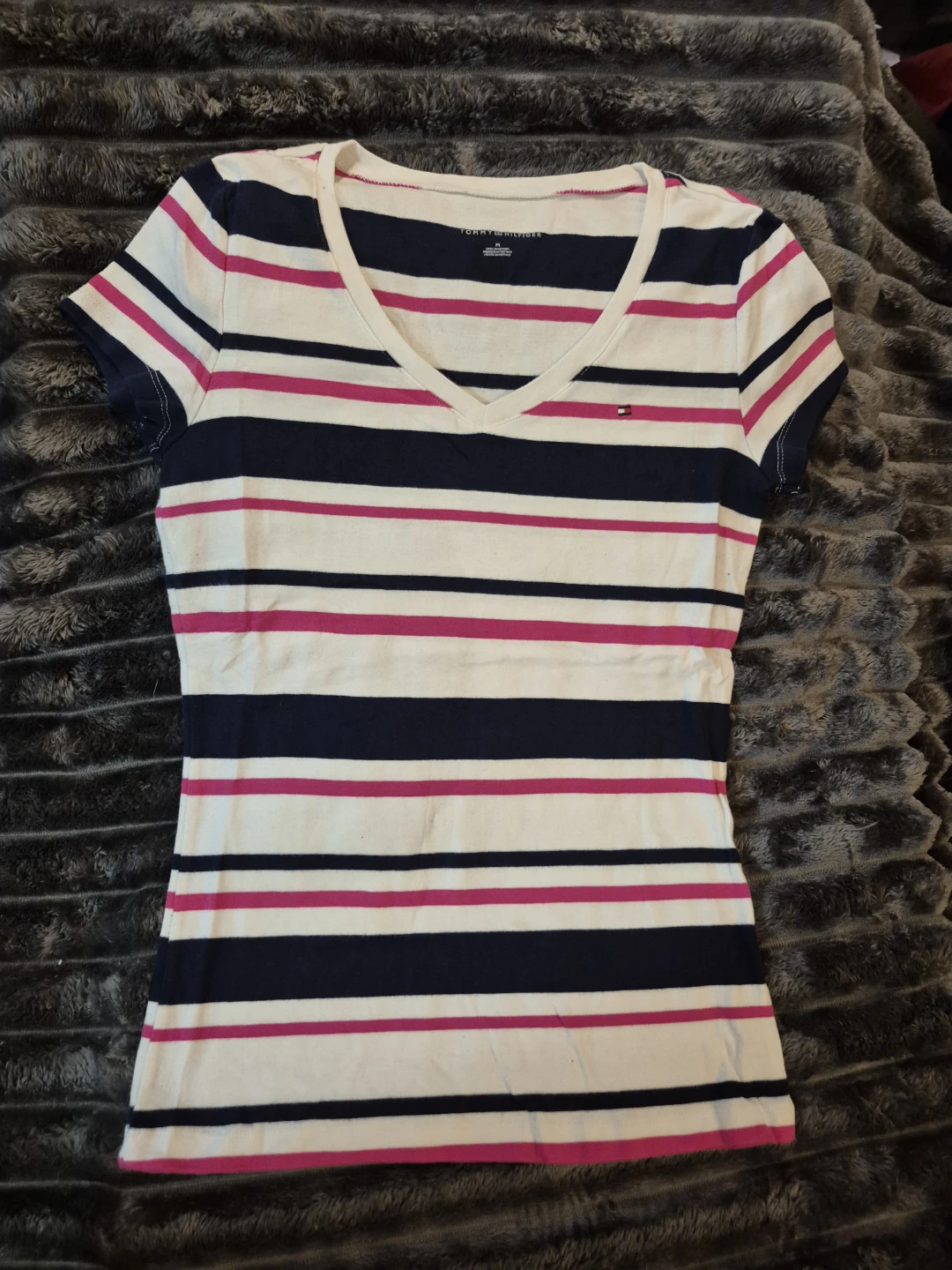 Tommy Hilfiger striped v-neck t-shirt