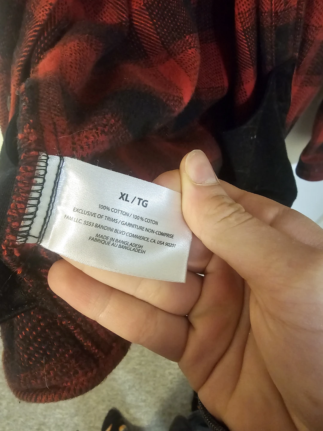 Orvis Red Plaid Flannel Shirt XL/TG - photo 4