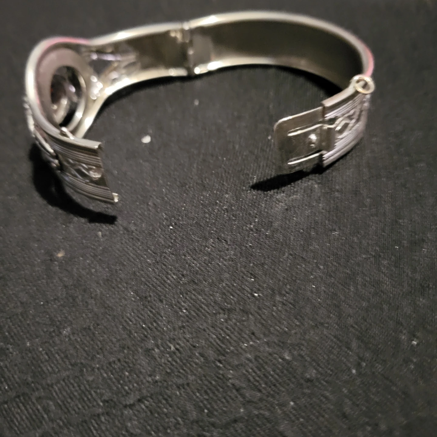 Vintage Spoon Bracelet with Oval Stone - photo 2