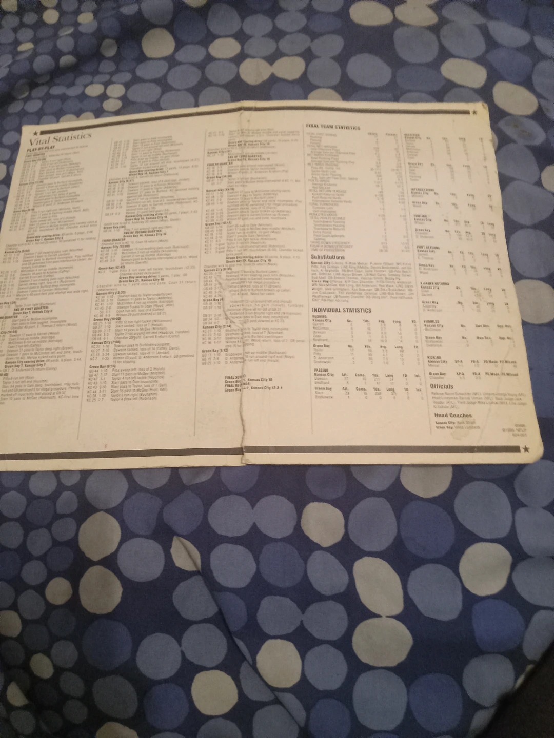 Super Bowl I Program