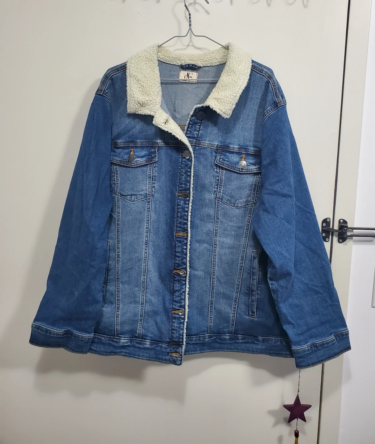 Plus Size JC Denim Sherpa Jacket