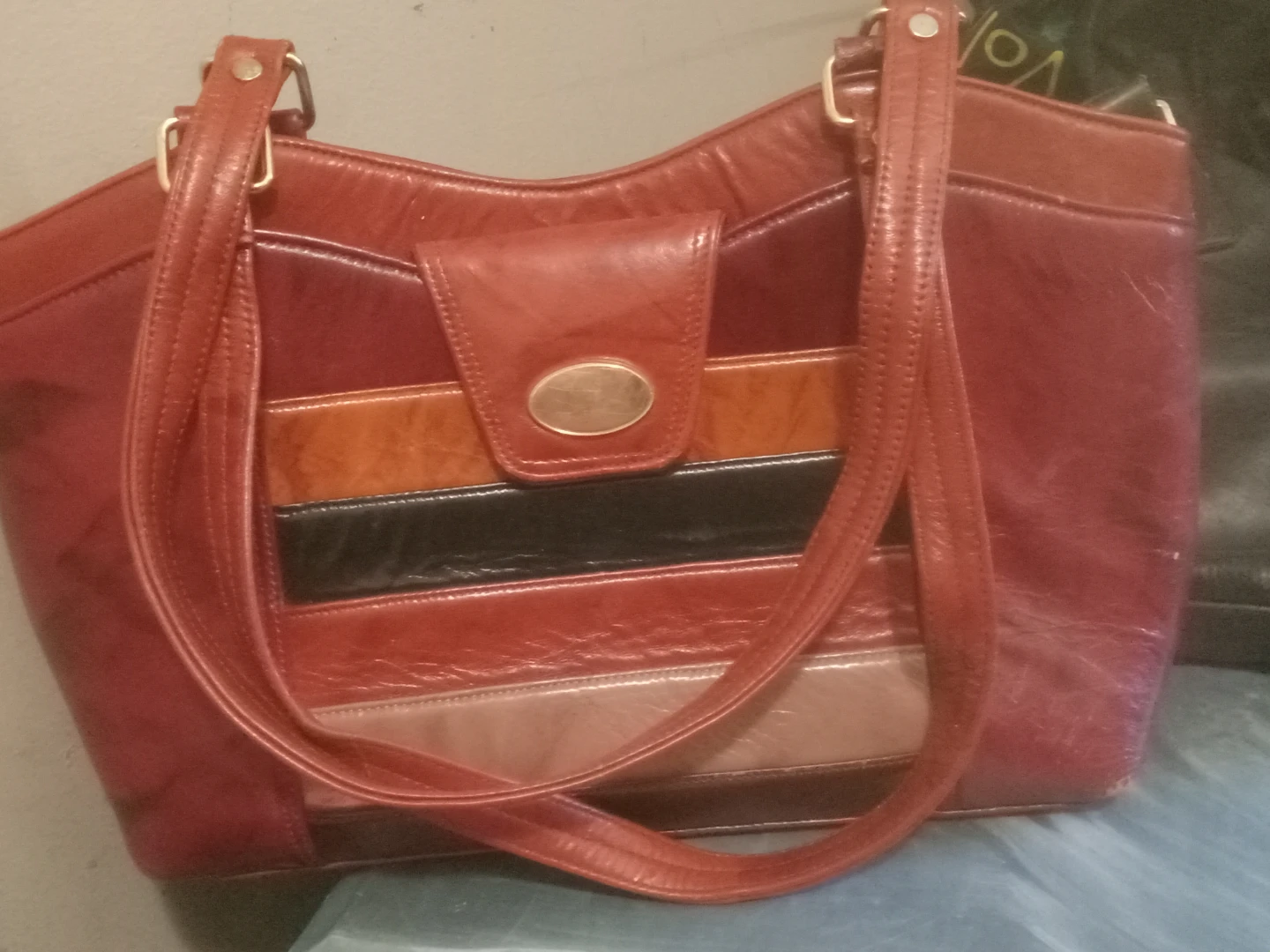 Vintage Bexley Multicoloured Leather Shoulder Bag