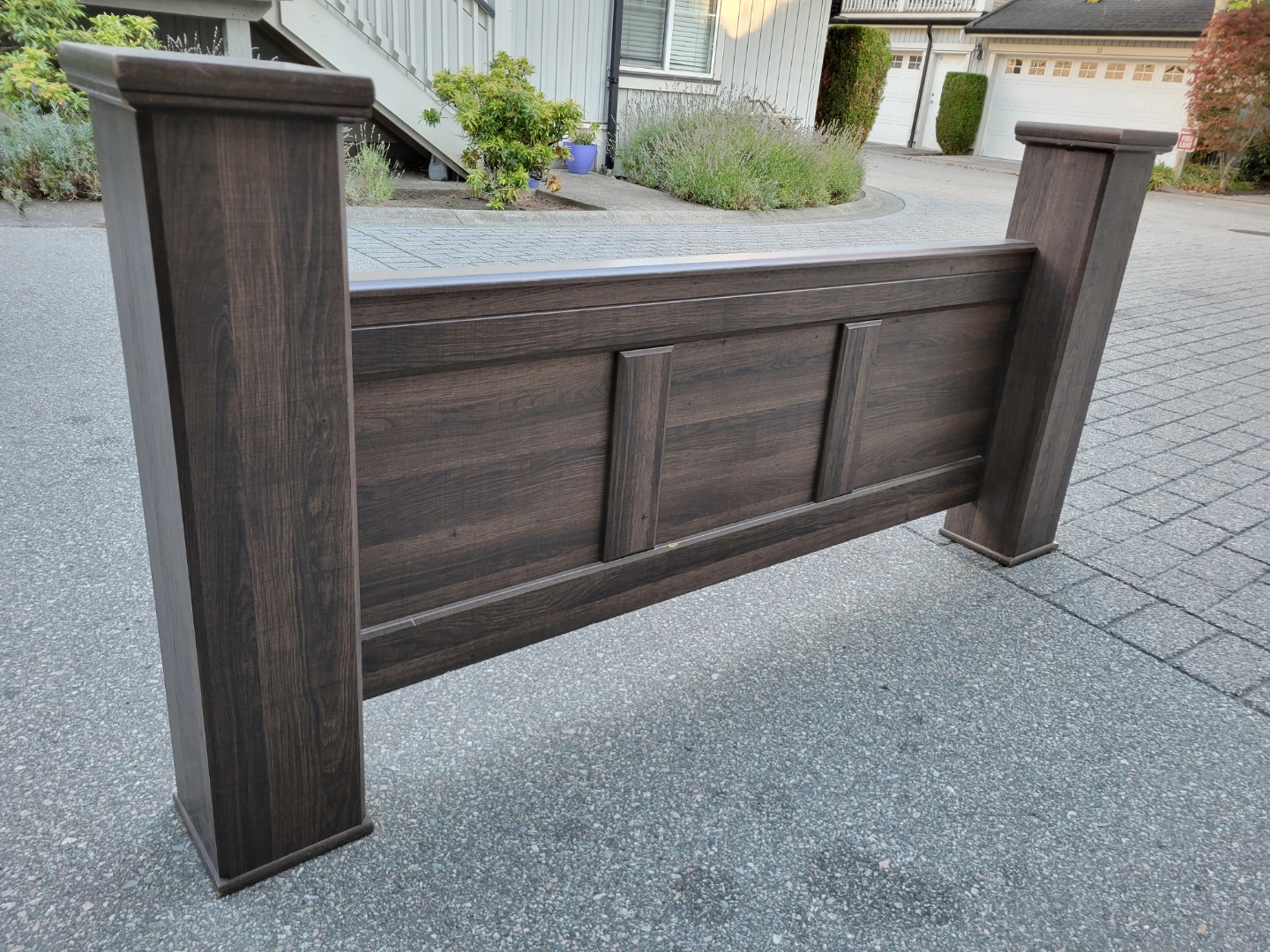 Ashley Furniture Queen Bed Footboard - Rustic Modern Dark Brown