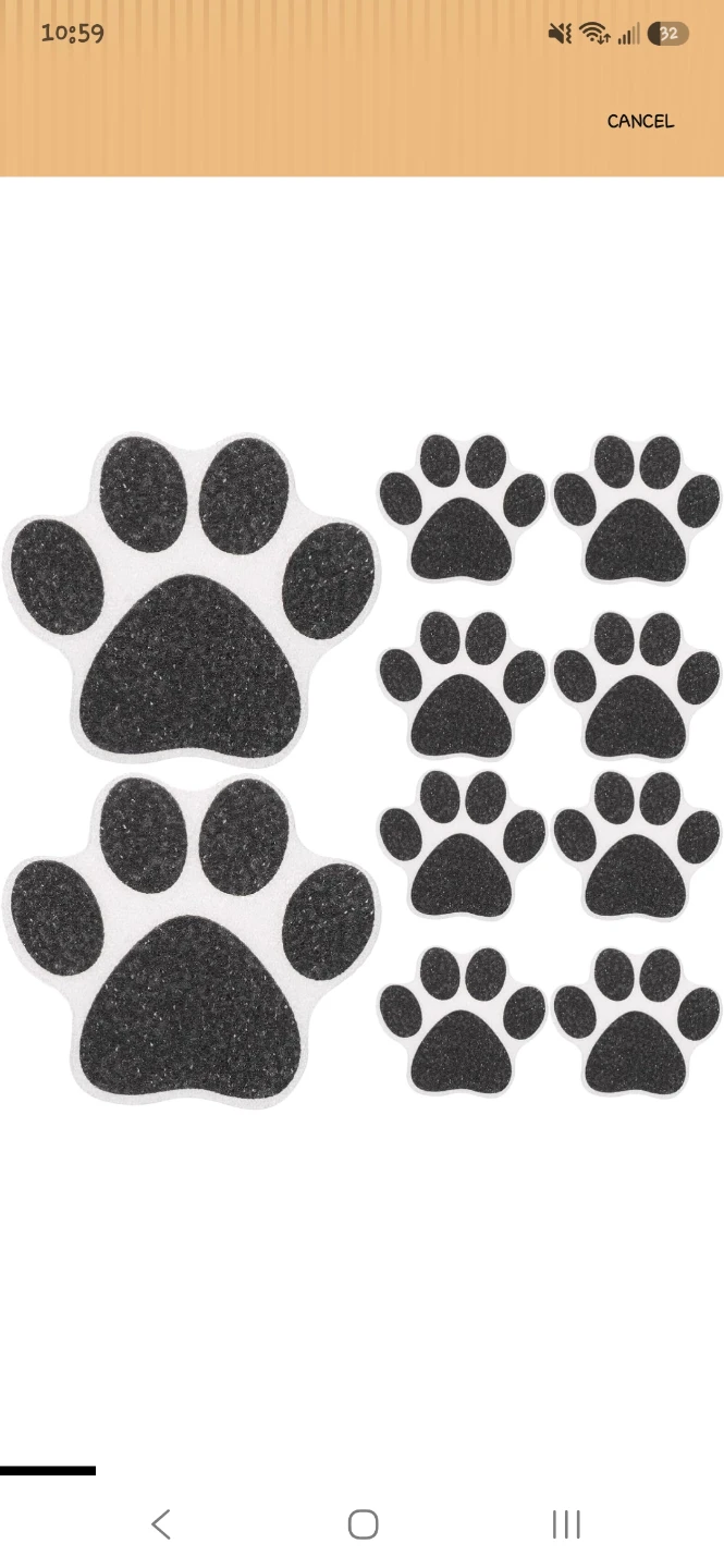 Paw Print Anti-Slip Adhesive Stickers 🏈