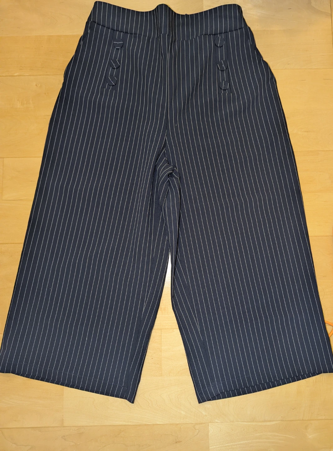 Navy pinstripe Culottes