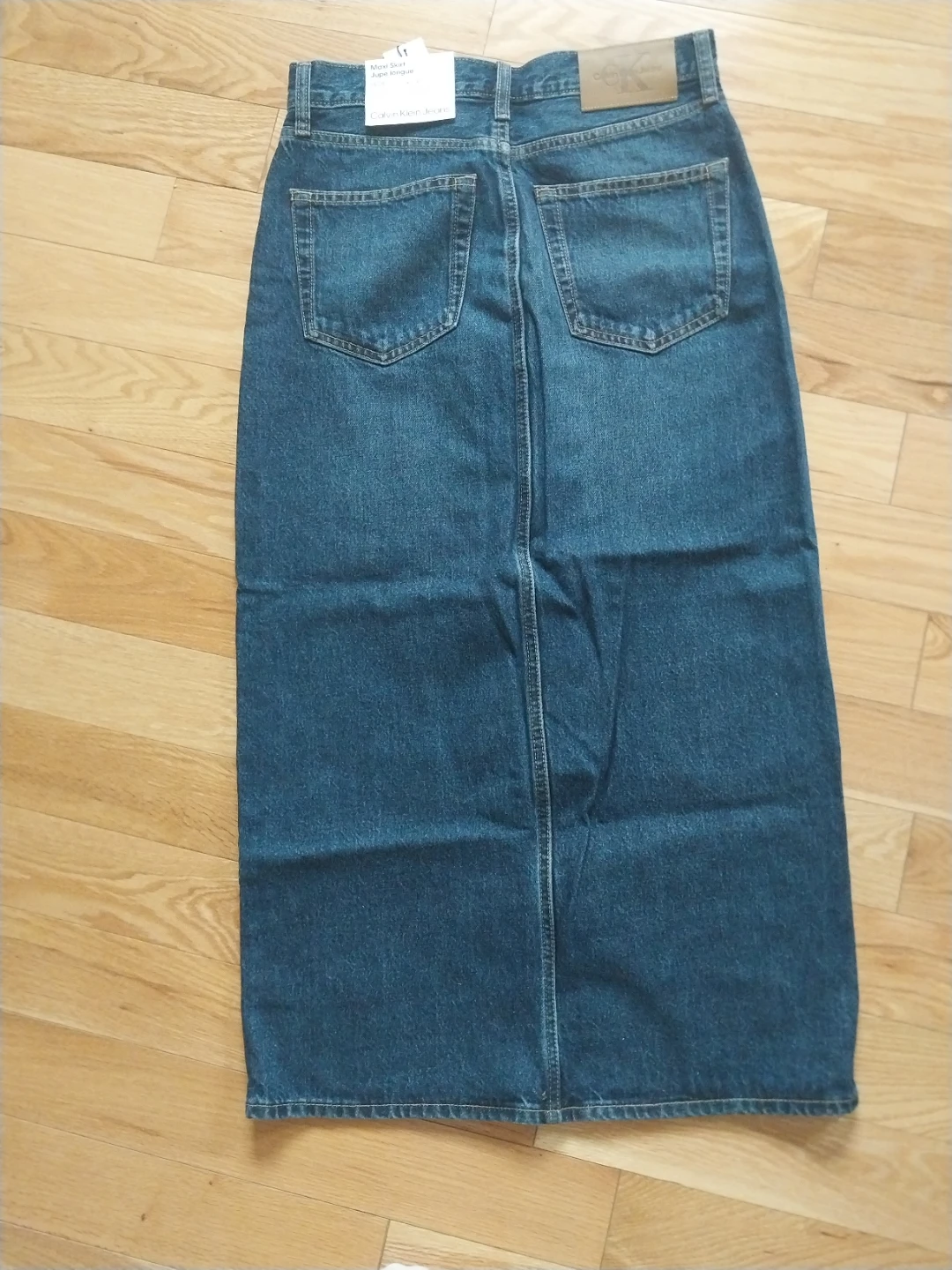New Calvin Klein Denim Maxi Skirt Size 28 - photo 3