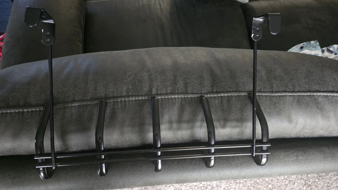 Over-the-Door 5-Hook Rack Black - photo 2