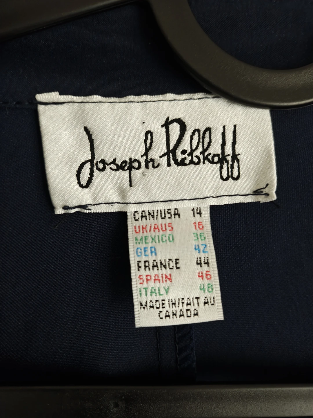 Joseph Ribkoff Navy Zip-Front Dress Size 14 - photo 2