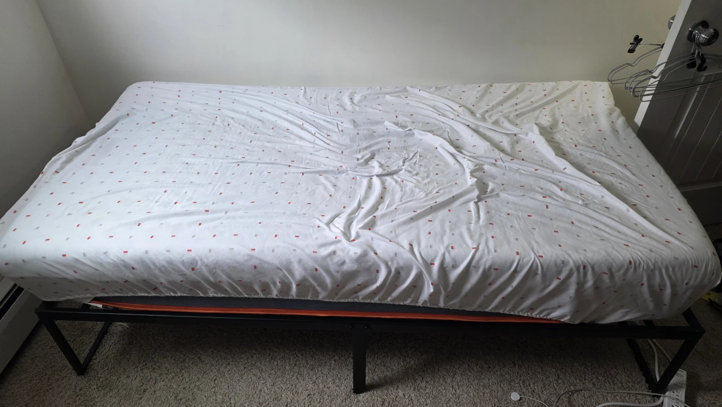 Bed  Twin Mattress and Metal Bed Frame - photo 2