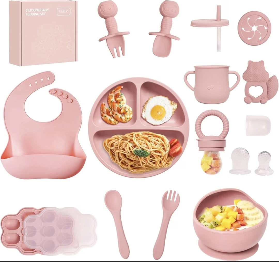 15-Piece USEHO Silicone Baby Feeding Set