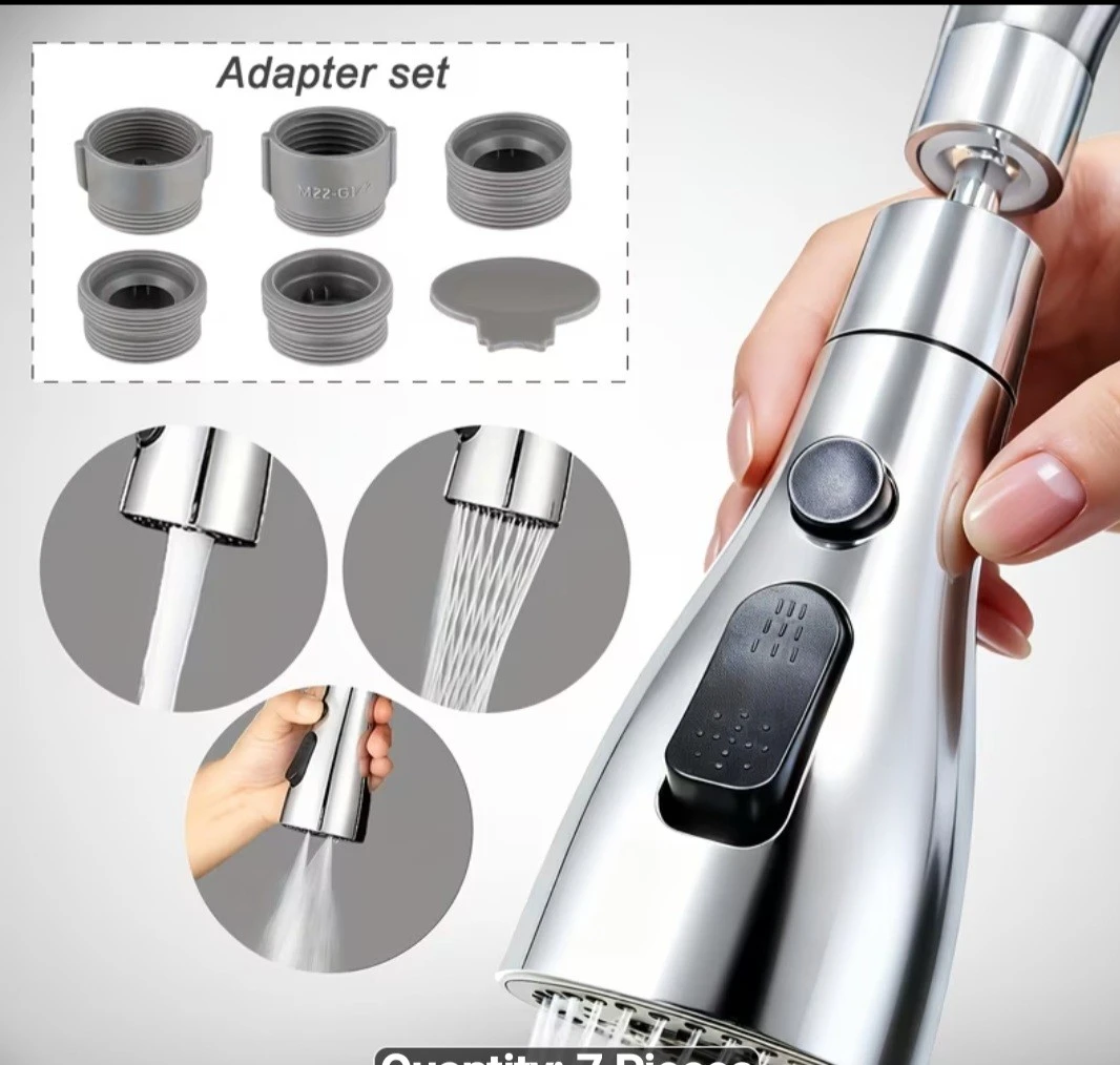 Chrome Kitchen Faucet Sprayer Head with 2 Modes