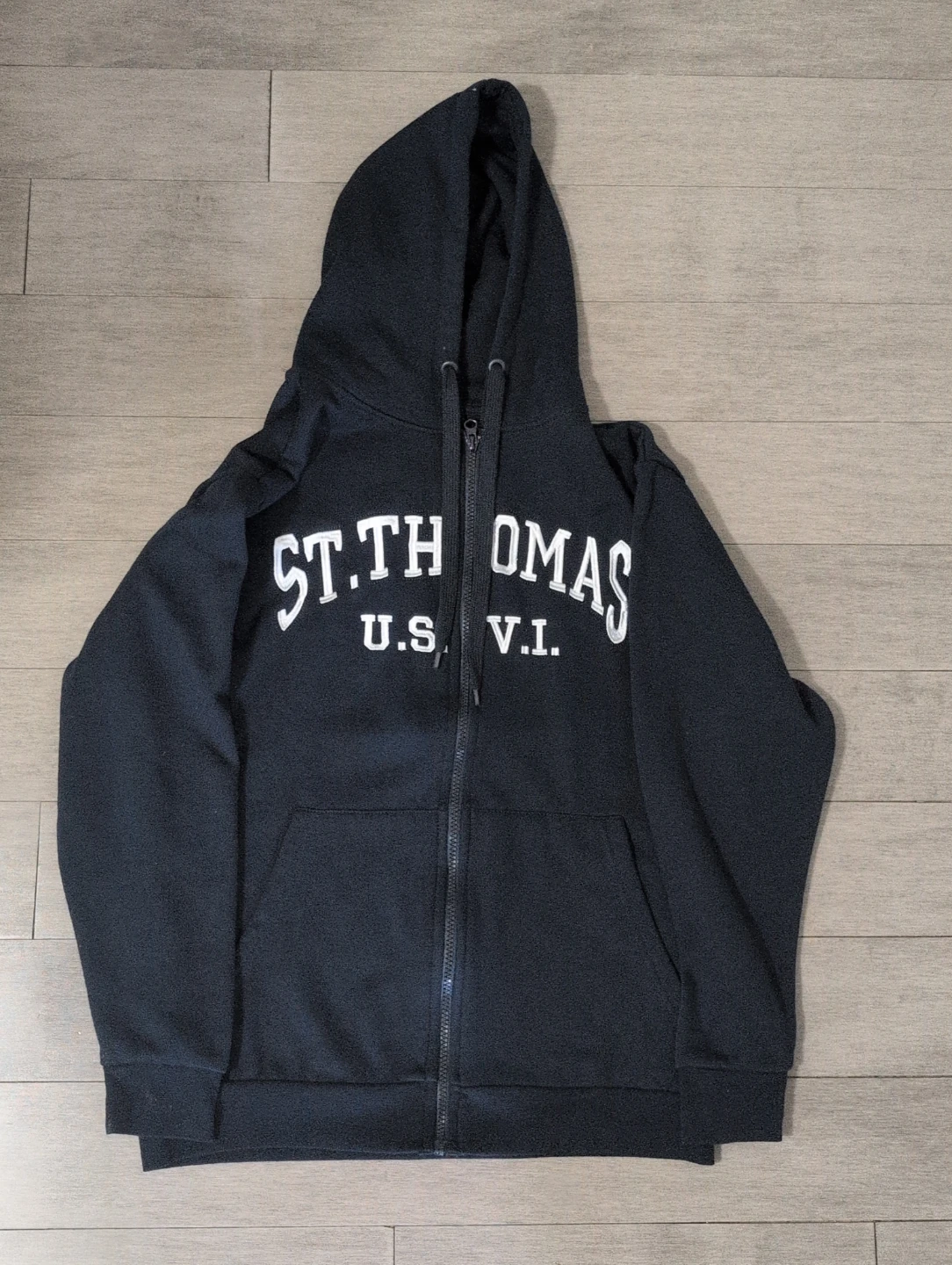 St. Thomas U.S. V.I. Black Zip-Up Hoodie