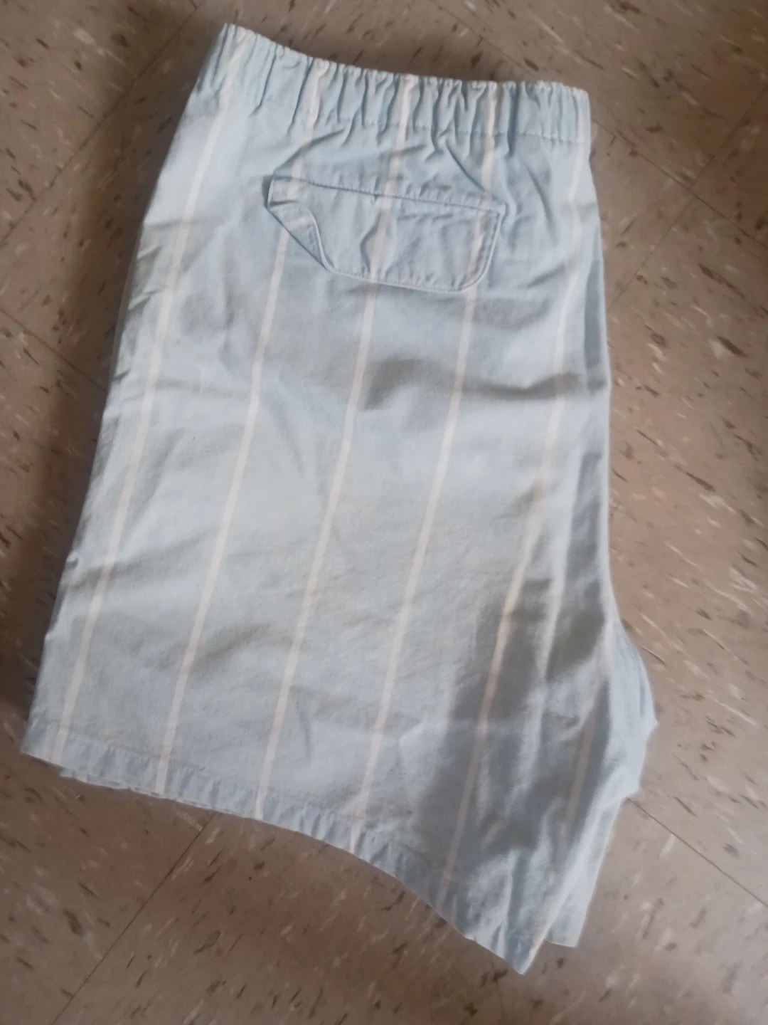 🏈 Light Blue Striped Casual Shorts - photo 2