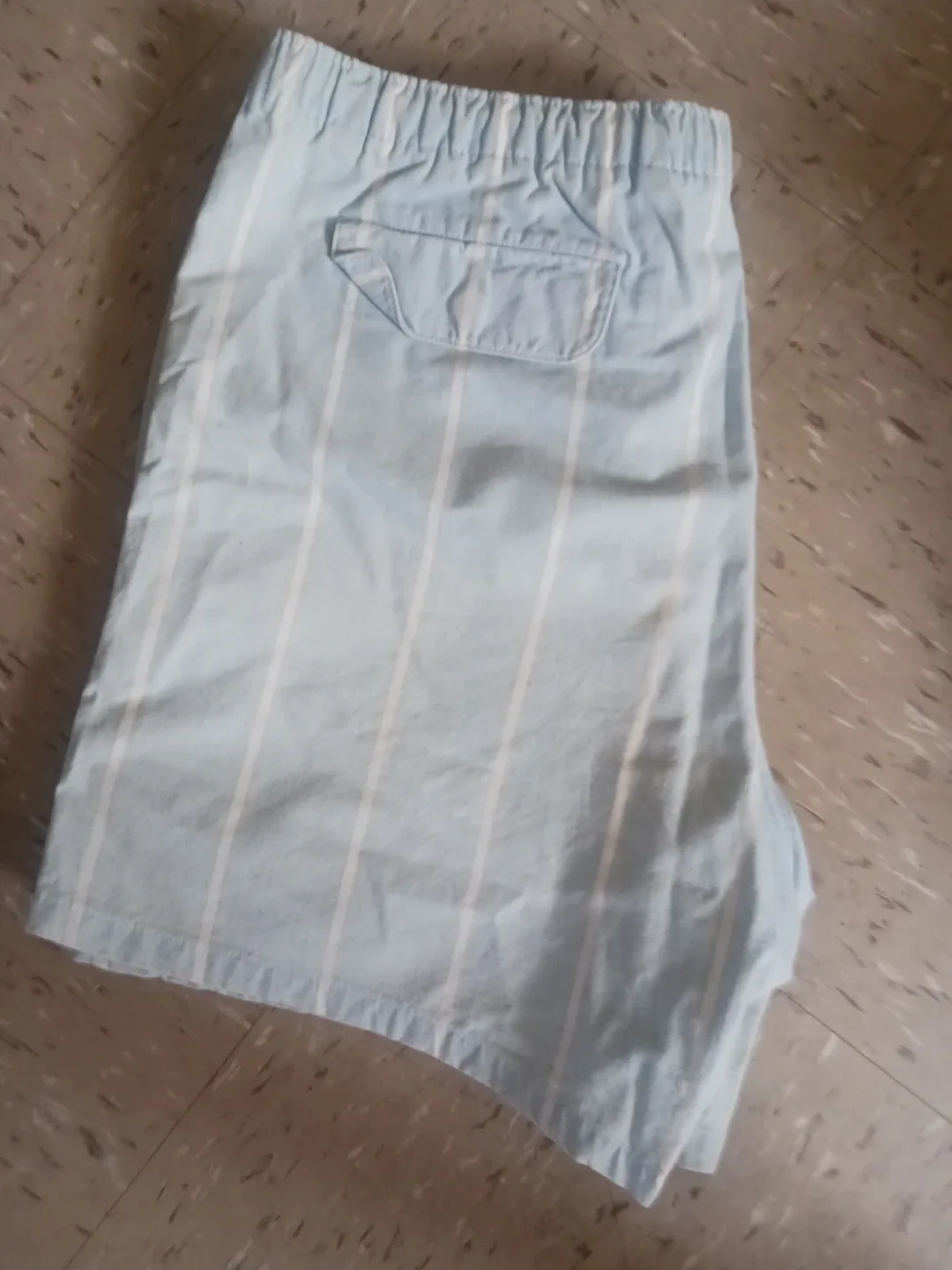 🏈 Light Blue Striped Casual Shorts - photo 2
