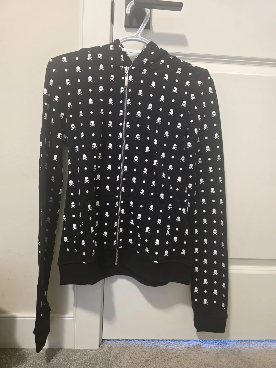 HeavenSent Skull Print Zip-Up Hoodie