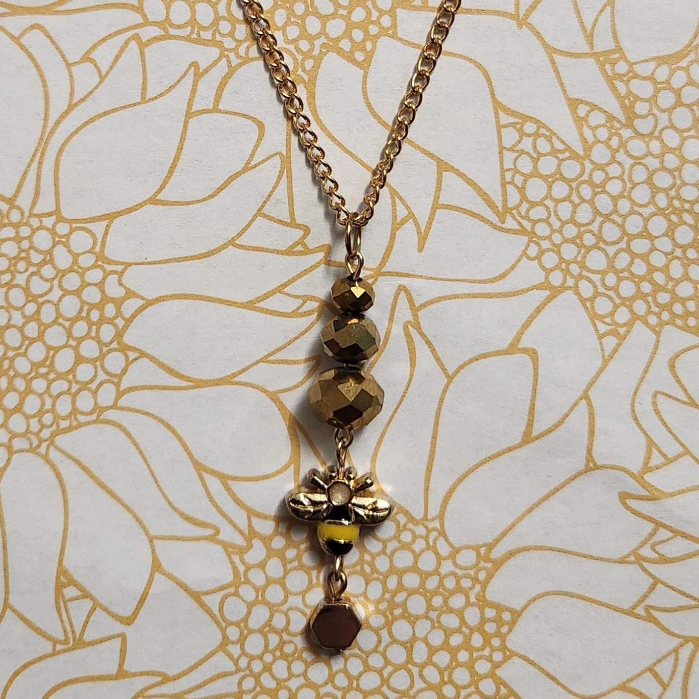 Royal Jelly Bee Necklace and Earring Set - photo 2