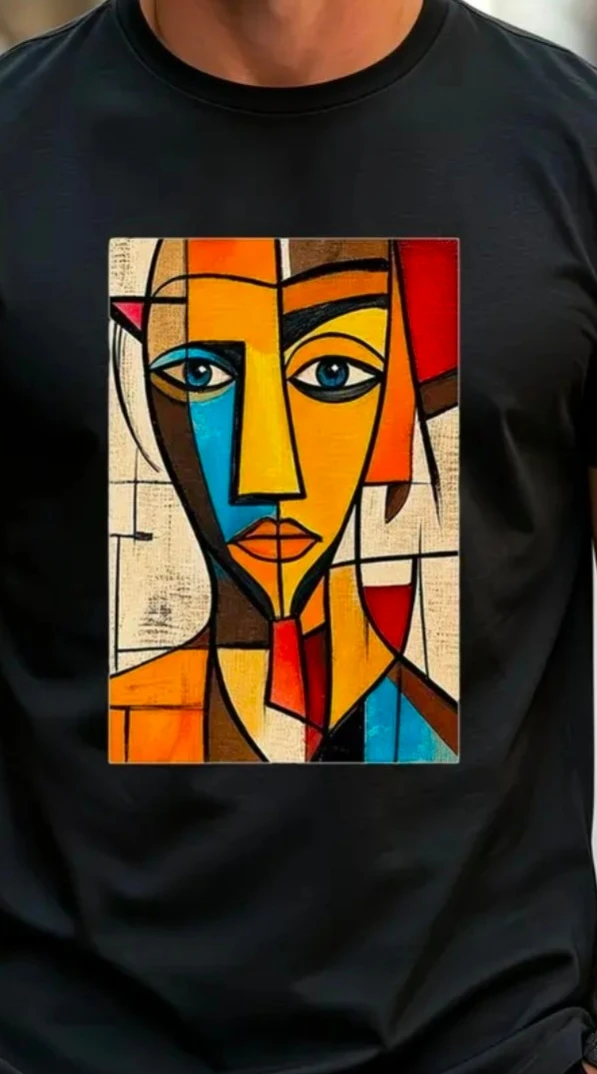 Black Abstract Art Graphic T-Shirt New no tags