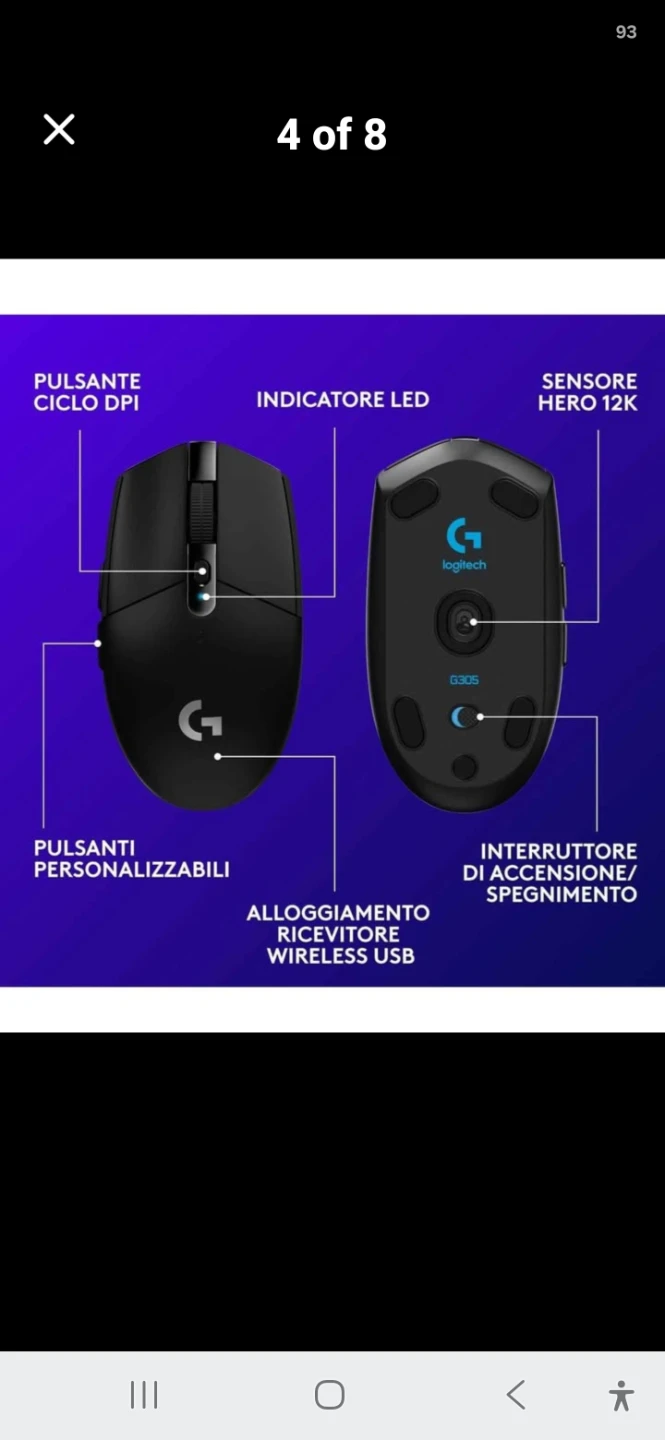 Logitech G305 LIGHTSPEED Wireless Gaming Mouse - photo 3
