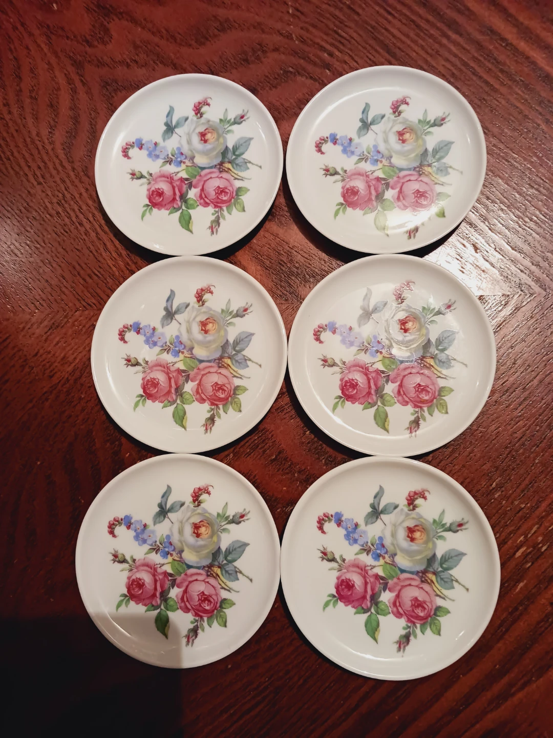 New !! Set of 6 Royal Porzellan Bavaria KPM Floral Coasters - photo 2