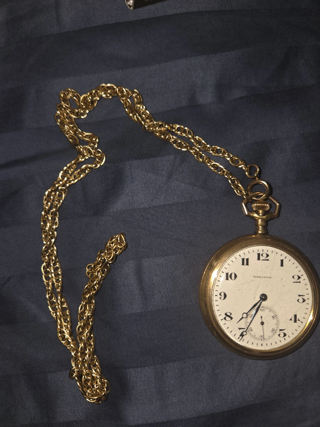 Vintage Waltham Gold-Tone Pocket Watch