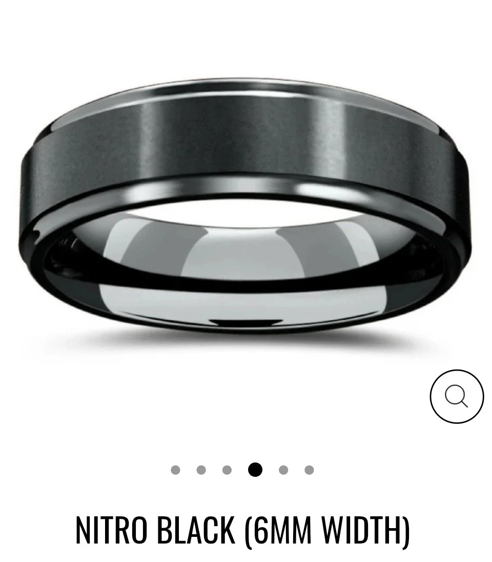 Black Tungsten wedding band size 9 - photo 3