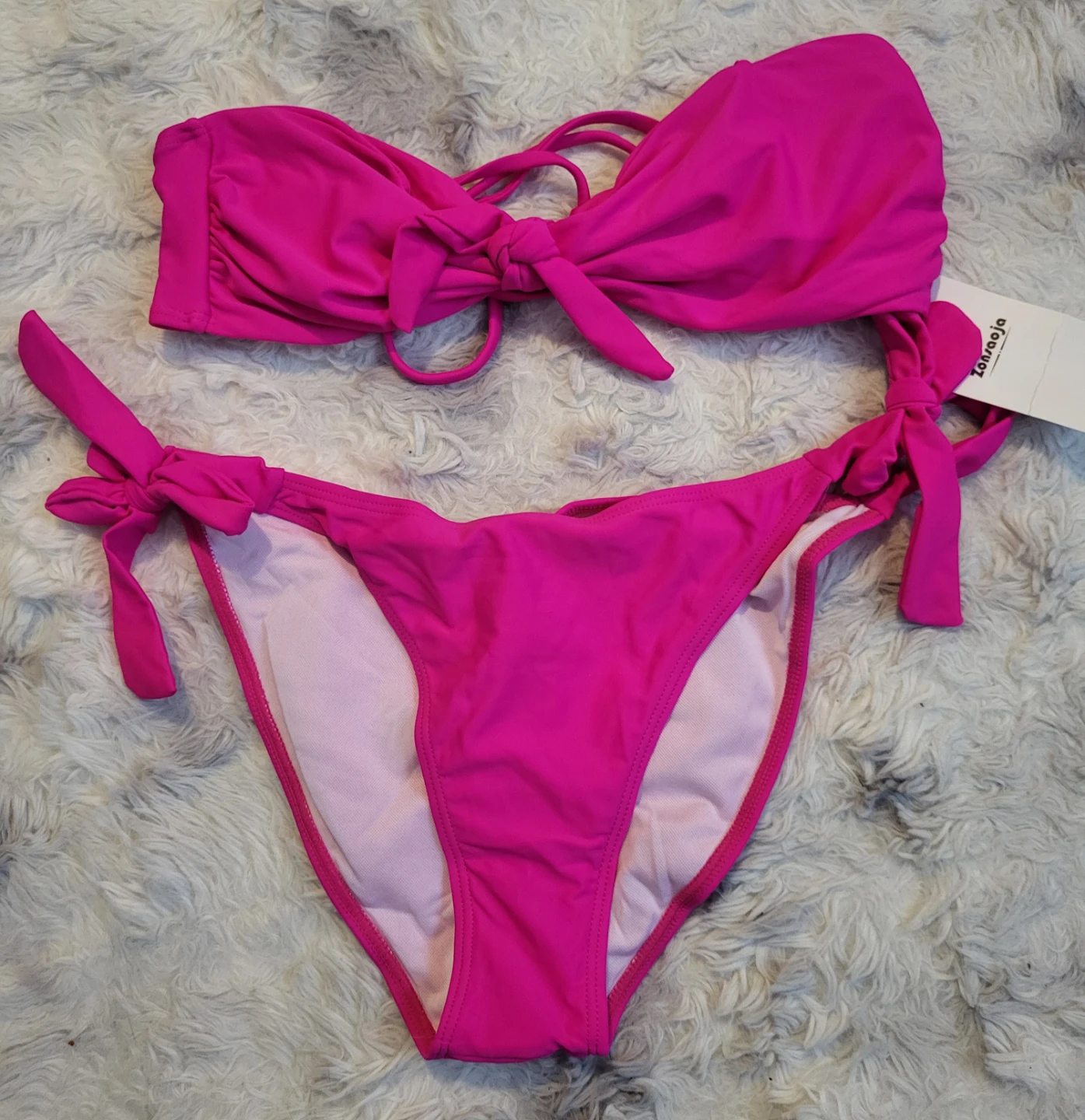New Medium Hot Pink Bikini Set