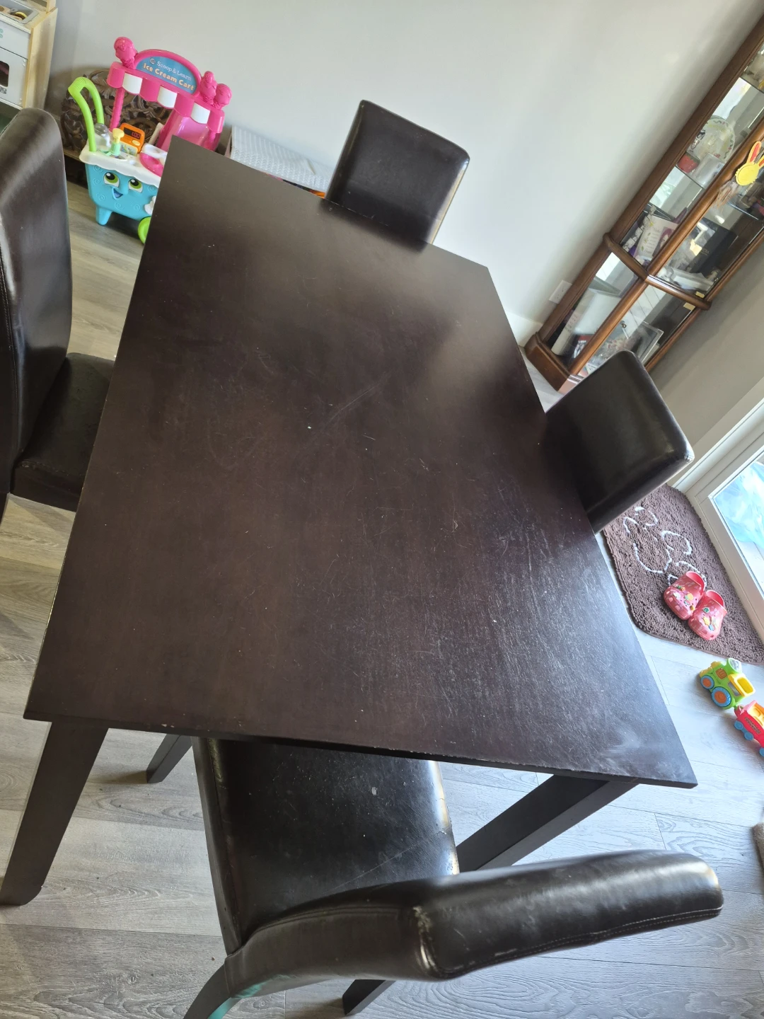 Dark Brown Dining Table and 6 Chairs - photo 3